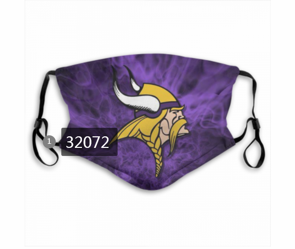 NFL 2020 Minnesota Vikings #98 Dust mask with filter-0